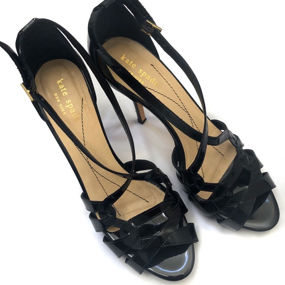 Kate Spade Black Heels Strappy Pumps - Picture 1 of 8